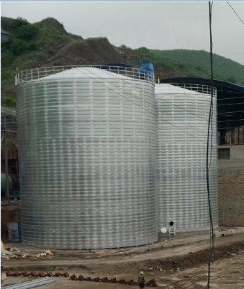 库伦粮食钢板仓的安装全过程不用热焊接